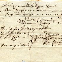 1682 note to Portsmouth selectmen from Henry Crown